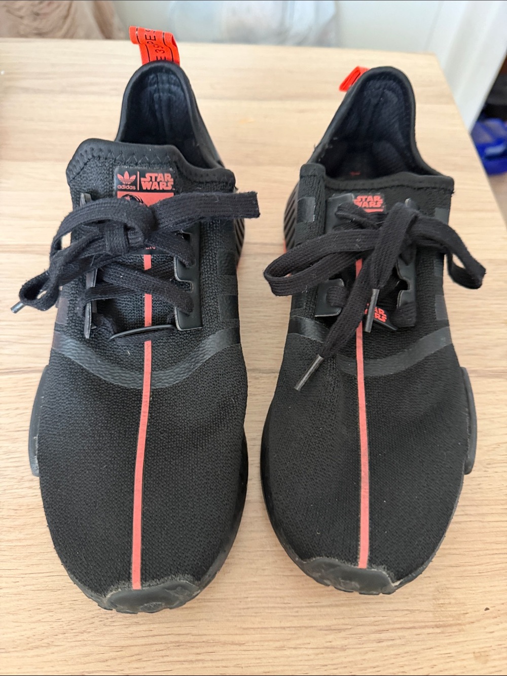 Adidas Star Wars Unisex Black Sneakers with Red Stripe